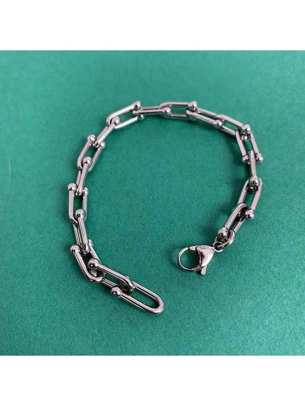 Ball Link Silver Bracelet . Stainless steel high quality! 8 inches length